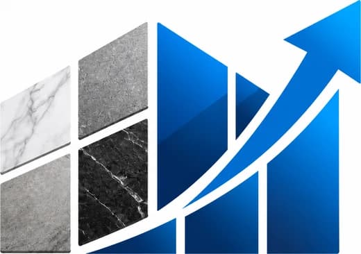 More Tile Jobs logo mark with tile squares and a rising blue arrow